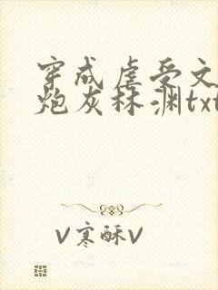 穿成虐受文里的炮灰林渊txt 小说封面