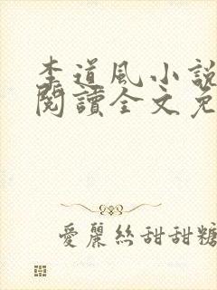 李道风小说在线阅读全文免费无弹窗封面