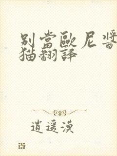 别当欧尼酱了黑猫翻译封面