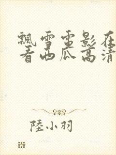 飘雪电影在线观看西瓜高清