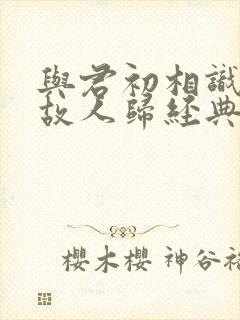 与君初相识犹如故人归经典语录封面