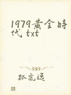1979黄金时代 txt