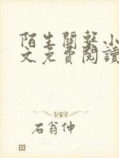 陌生关系小说全文免费阅读笔趣阁