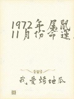 1972年属鼠11月份命运怎样封面