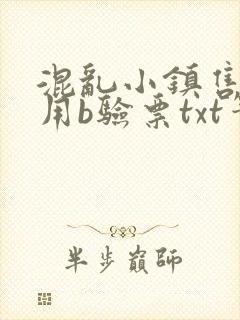 混乱小镇售票员用b验票txt笔趣阁