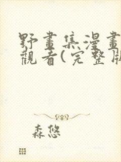 野画集漫画免费观看(完整版古风漫画)