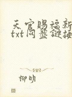 天官赐福新修版txt网盘链接