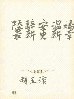 陆辞安温娇小说最新更新章节列表