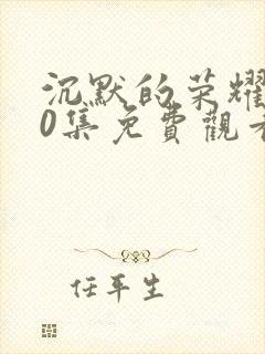 沉默的荣耀第10集免费观看