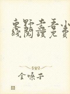 东野圭吾小说在线阅读免费