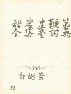 甜蜜皮鞭第一季全集台词无马赛