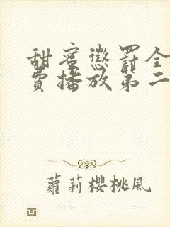 甜蜜惩罚全集免费播放第二季