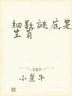 细数谜底是什么生肖