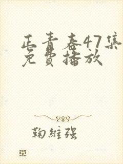 正青春47集全免费播放