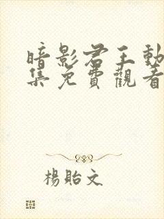 暗影君王动漫全集免费观看