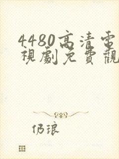 4480高清电视剧免费观看网站