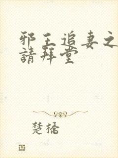 邪王追妻之王妃请拜堂