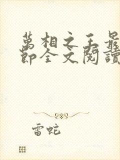 万相之王最新章节全文阅读