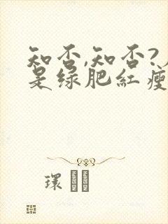 知否,知否?应是绿肥红瘦在线观看