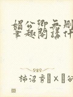 媚公卿无删减版笔趣阁讲什么