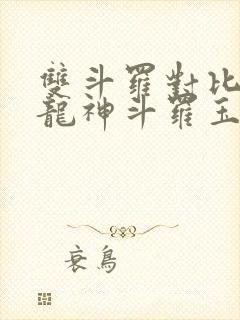 双斗罗对比开局龙神斗罗玉小刚笔趣阁