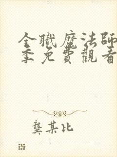 全职魔法师第一季免费观看全集整片