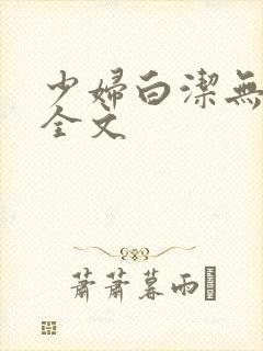 少妇白洁无删减全文
