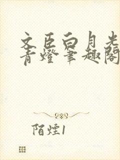 文臣白月光by青灯笔趣阁封面