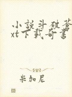 小说斗破苍穹txt下载奇书网