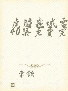 虎胆巍城电视剧40集免费完整版