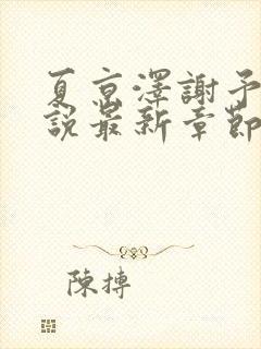 夏京泽谢予薇小说最新章节更新内容