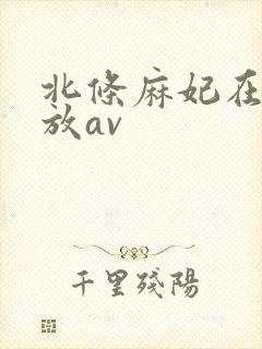 北条麻妃在线播放av