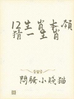 12生肖本领强猜一生肖