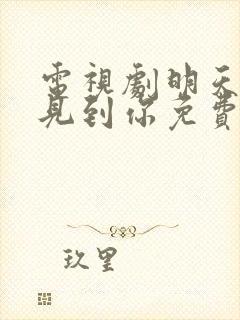 电视剧明天也想见到你免费观看封面