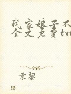 我家娘子不对劲全文免费txt封面