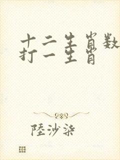 十二生肖数老大打一生肖