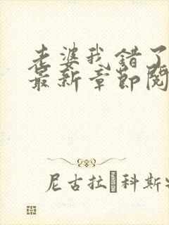 老婆我错了小说最新章节阅读全文