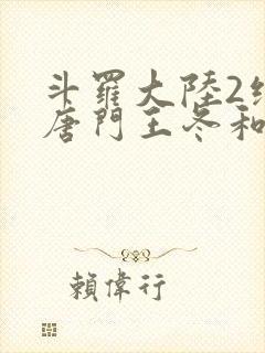 斗罗大陆2绝世唐门王冬和霍雨浩