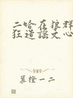二哈在狼群里疯狂造谣文心