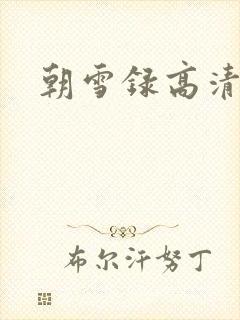 朝雪录高清免费