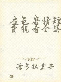 夜色靡情短剧免费观看全集高清版