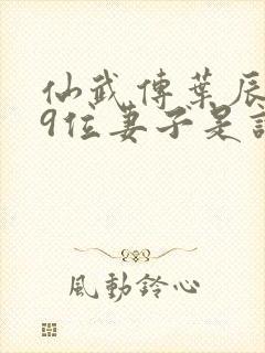 仙武传叶辰的19位妻子是谁封面