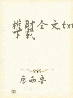 权财全文txt下载封面