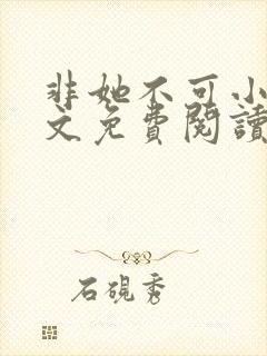 非她不可小说全文免费阅读无弹窗封面