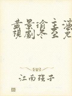 黄景瑜主演的电视剧冬至免费观看