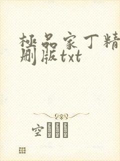 极品家丁精校无删版txt封面