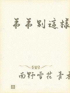 弟弟别这样封面