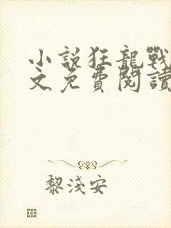 小说狂龙战王全文免费阅读