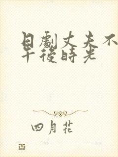 日剧丈夫不在的午后时光封面