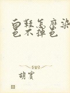 白鞋怎么染成黑色不掉色